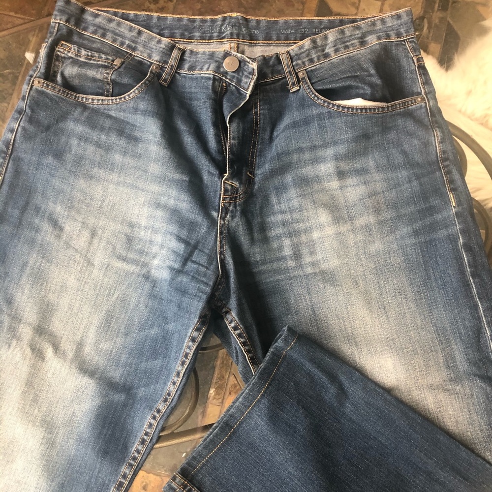 Calvin Klein Men’s distressed jeans